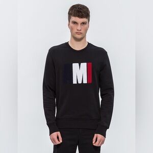 Ami Black Sweatshirt with Red and White Logo